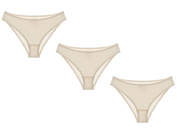 Pack 3 unidades Bikini de algodón orgánico